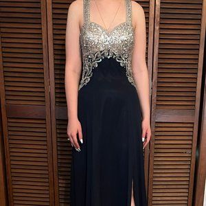 Blue Sequenced Top Dress